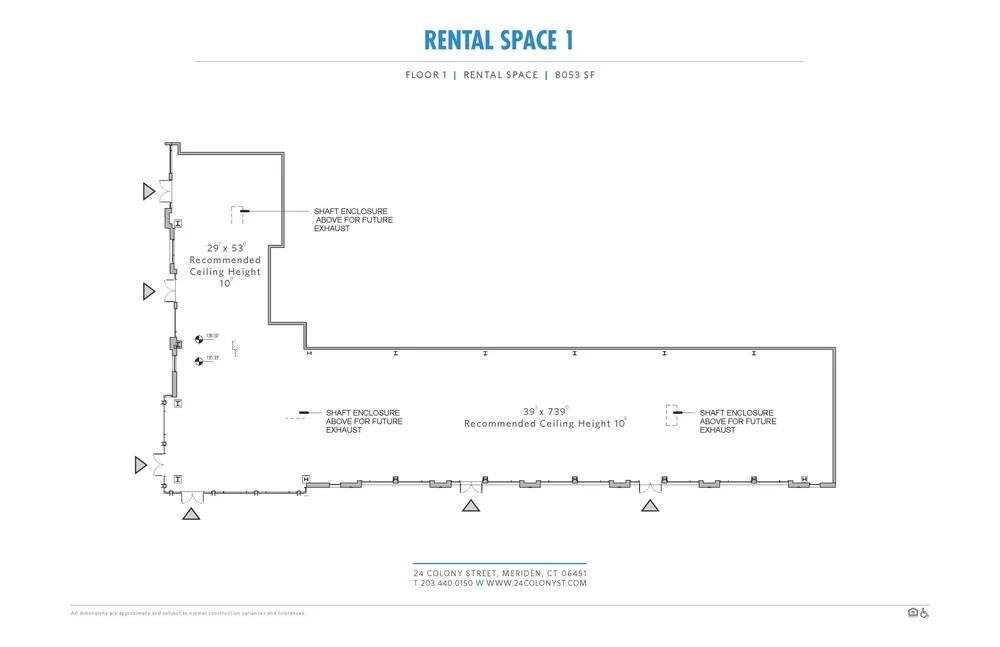 24 Colony Commercial, Rental Space 1 floor plan, Floor 1, 8,053 square feet
